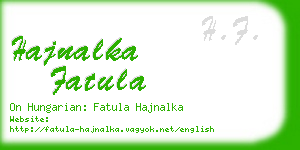 hajnalka fatula business card